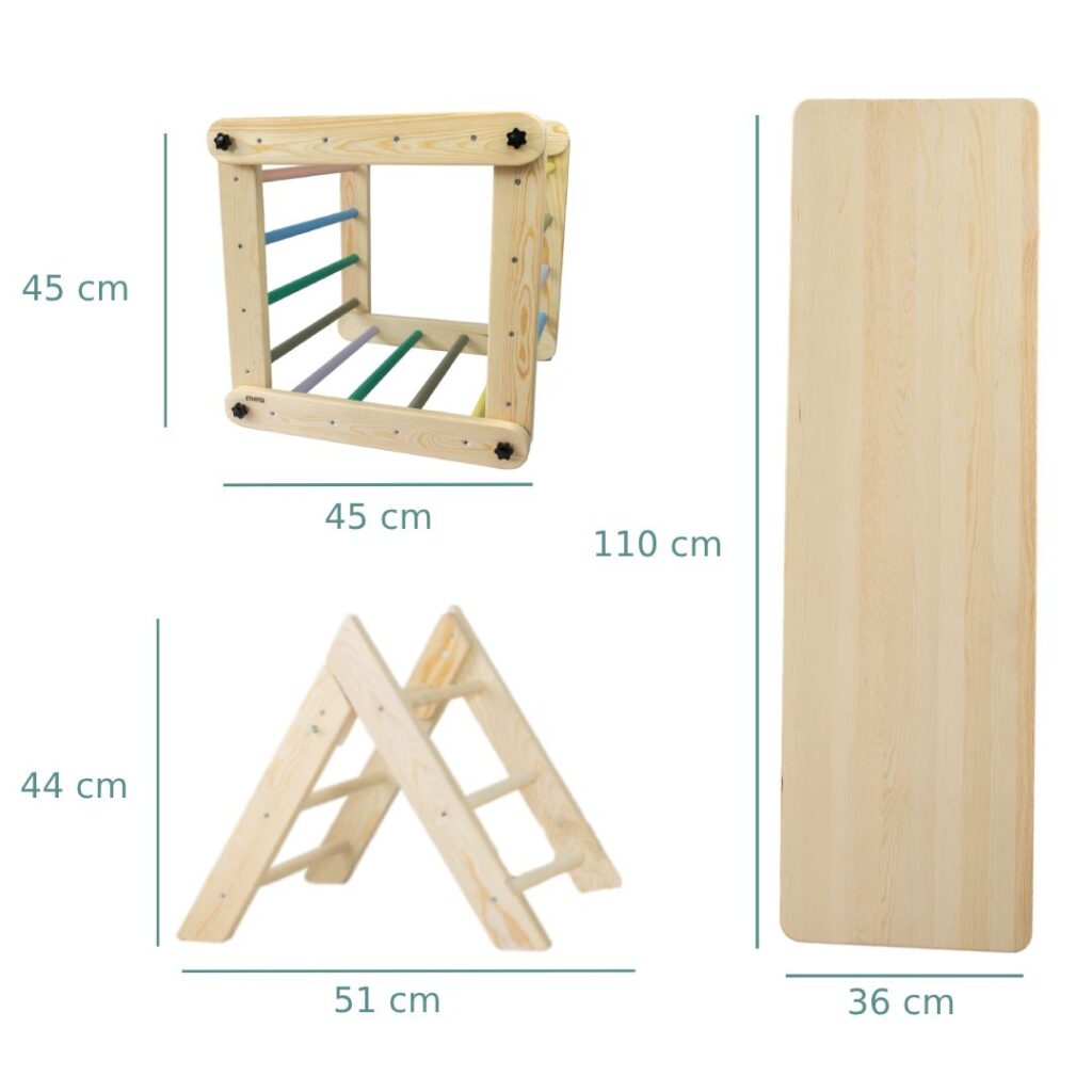 Circuito Montessori: Cubo + Rampa + Triángulo