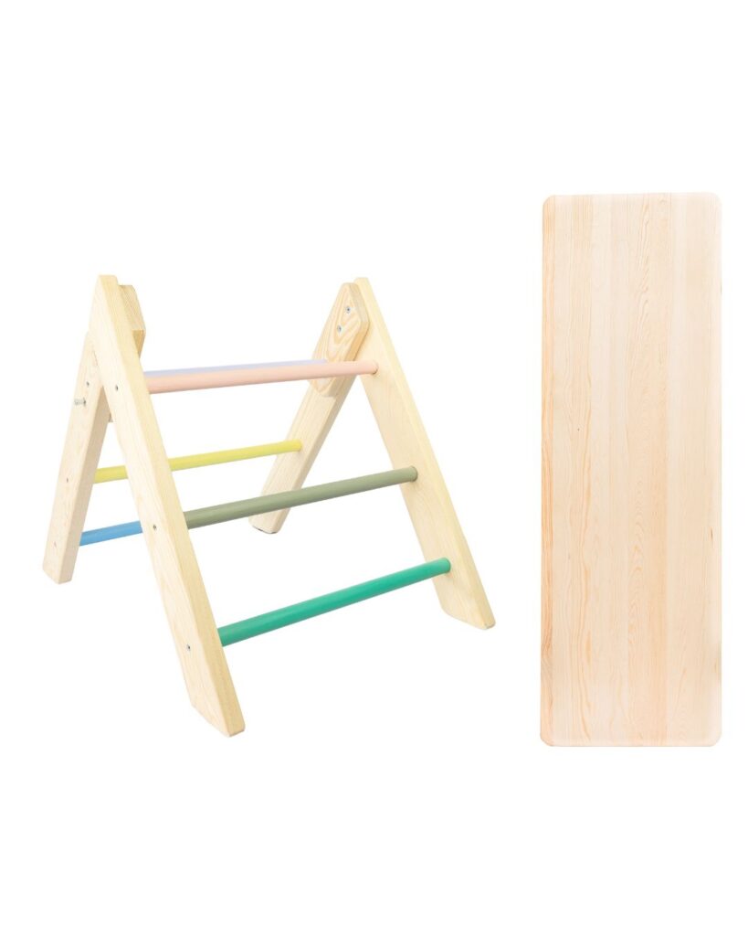 Pack Triángulo Pikler de color con rampa lisa